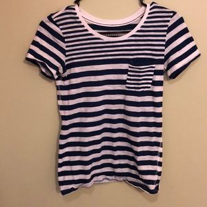 Blue and white striped t!